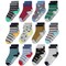 CozyWay Baby Boy Socks With Grippers Non Slip Crew Grip Socks for Babies Comfy Soft Cotton Infant - 6-12 Months Multi Color Dino - 12 Pack